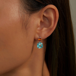 Fancy Lab-Grown Sapphire Drop Earrings