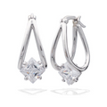 Jada S.S. .925 Princess 1.5 CTTW Basket Earring