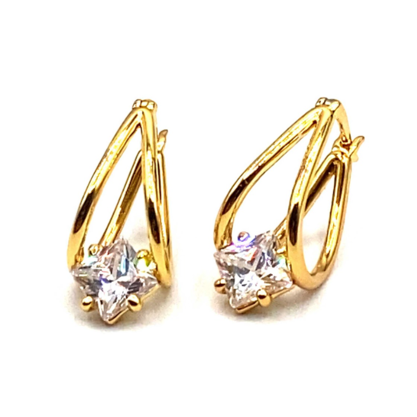 Jada S.S. .925 Princess 1.5 CTTW Basket Earring