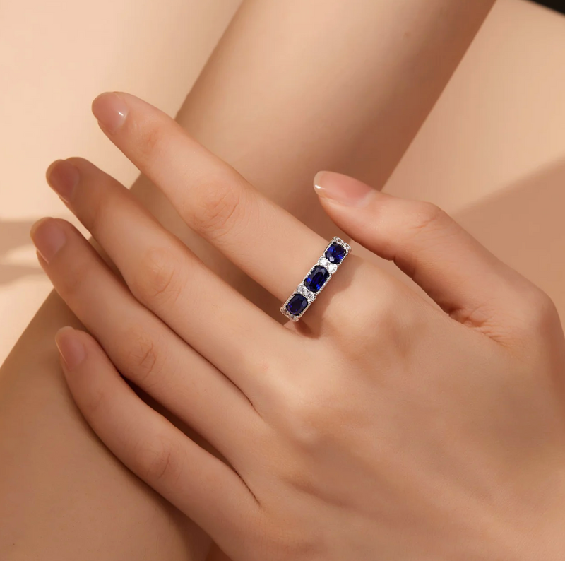 1.53 CTW Fancy Lab-Grown Sapphire Ring