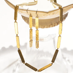Linea Dangle Earrings - Brass