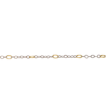 30in Twisted Link with Brass Rings Chain - Silver/Brass