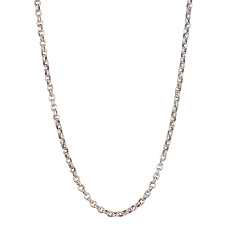 18in Medium Sterling Silver Rolo Chain