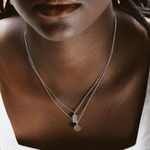 Cosmos Tag Necklace Sterling Silver