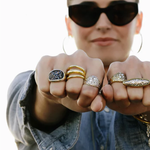 14K Gold Plated Alliteration Ring