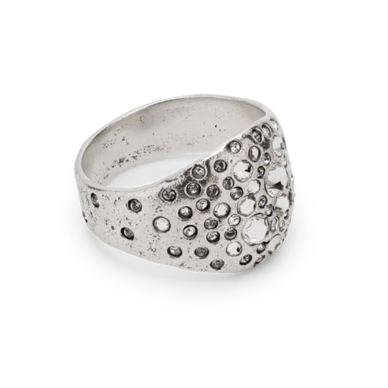 Sterling Silver Starshower Omega Ring