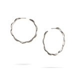 Reverie Scallop Hoop Earrings - Sterling Silver