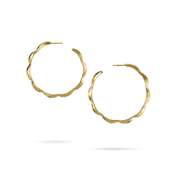 Reverie Scallop Hoop Earrings - Gold Plate