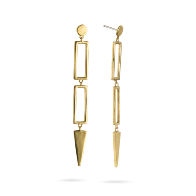 Rialto Earrings - Brass
