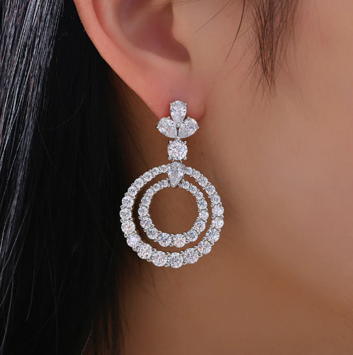Anastasia 03 Diamond White Earrings