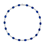 Victoria 56 Necklace Sapphire Blue / Ruby Red - Sapphire Blue