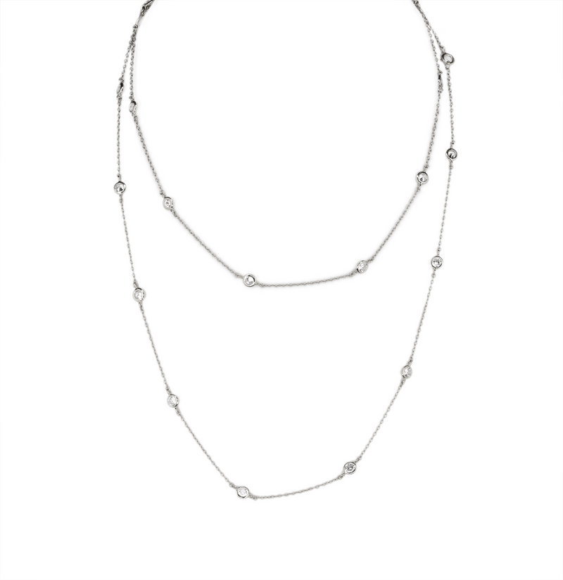 Delila 36" Silver Necklace