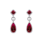 Elizabeth 38 Ruby Red Earrings