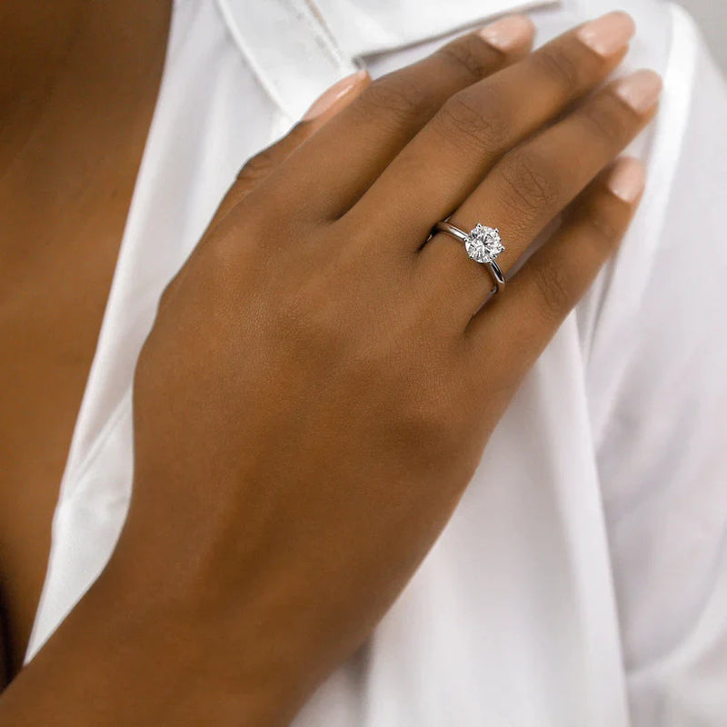 Anastasia 02 Diamond White 2ct Solitaire Ring